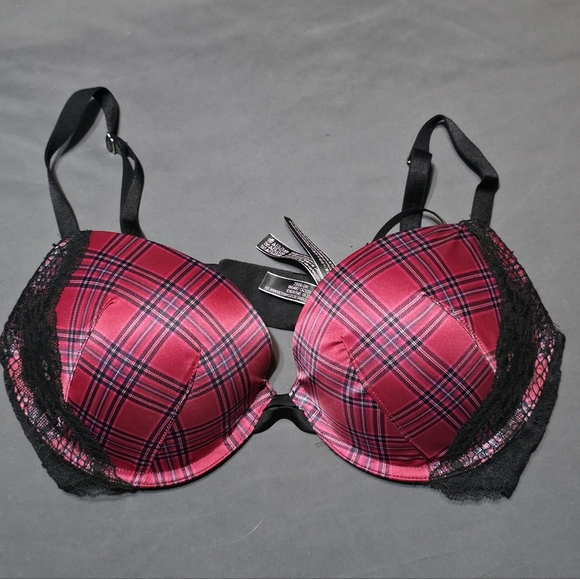 Other - Victoria Secrets Plaid Pink and Black Women's Push Up